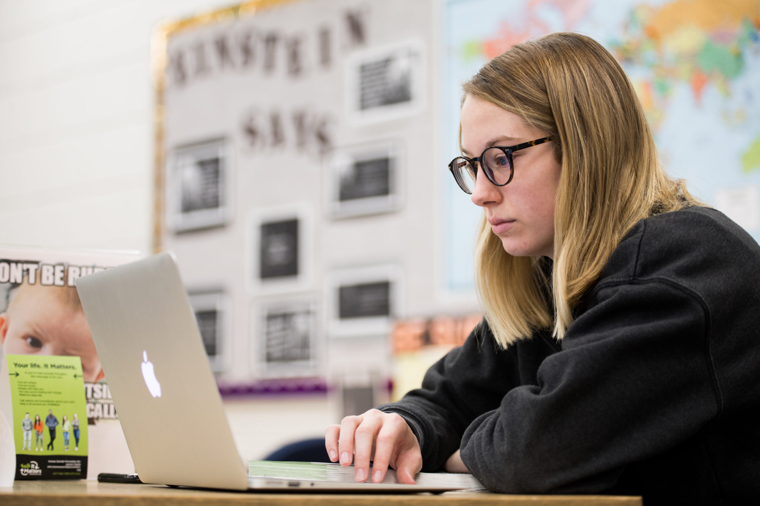 Student studying in the DC3 SARC